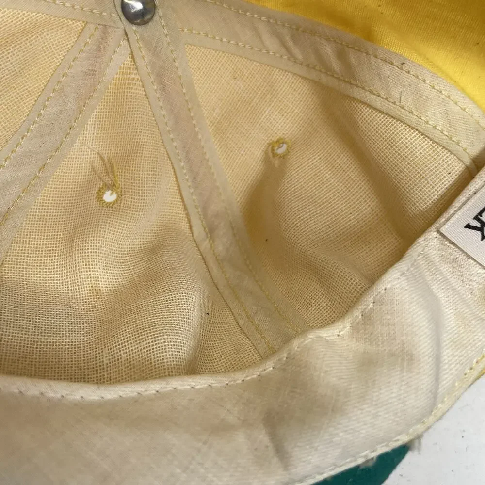 Vintage Hickory Hollow Golf Club Yellow Adjustable Strapback Baseball‎ Hat Cap